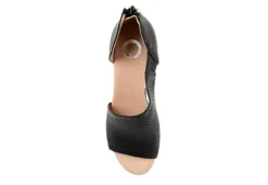 Journee Collection Womens Aretha Wedge Sandal - Black -Fashion Feet Shop US 01 102152 05