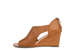 Journee Collection Womens Aretha Wedge Sandal - Cognac 12 Journee Collection Womens Aretha Wedge Sandal - Cognac -Fashion Feet Shop US 01 102153 03
