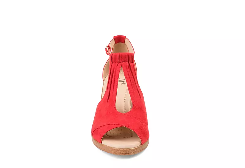 Journee Collection Womens Kedzie Wedge Sandal - Red 5 Journee Collection Womens Kedzie Wedge Sandal - Red - Image 3