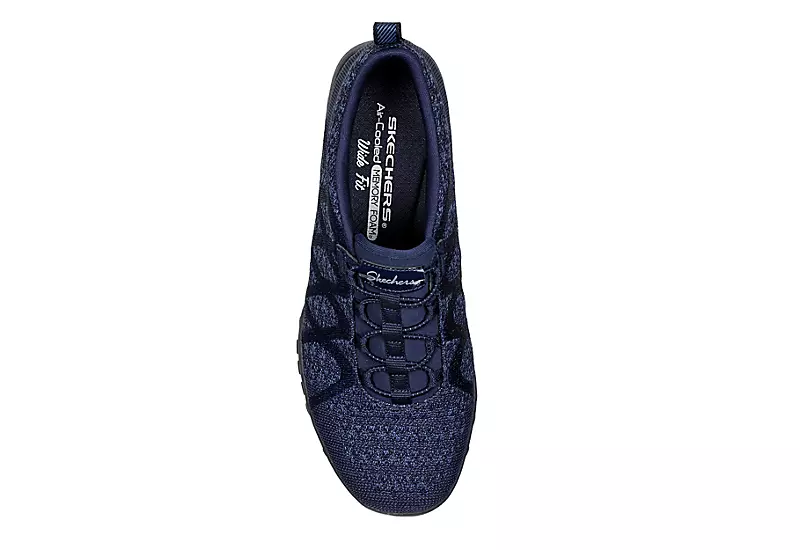 Skechers Womens Breathe Easy Infi-knity Slip On Sneaker - Navy 6 Skechers Womens Breathe Easy Infi-knity Slip On Sneaker - Navy - Image 4