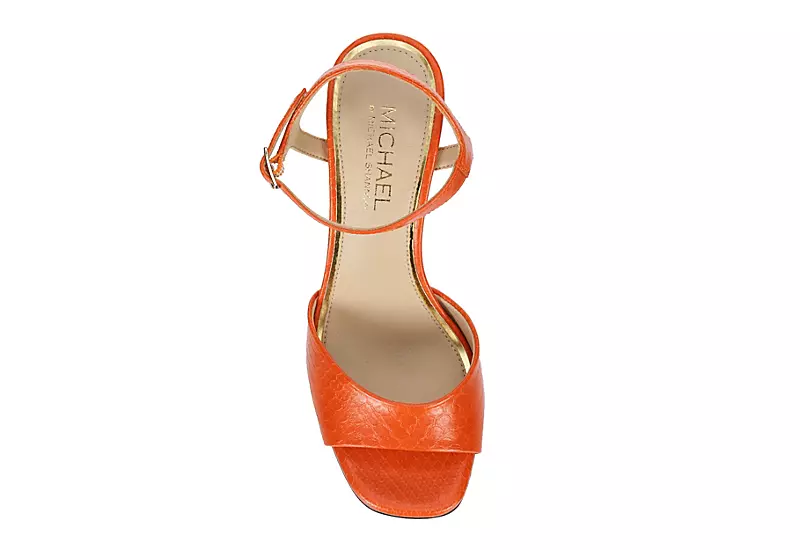 Michael By Michael Shannon Womens Seren Sandal - Orange 8 Michael By Michael Shannon Womens Seren Sandal - Orange - Image 6