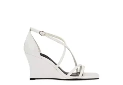 Nine West Womens Rolga Wedge Sandal - White 10 Nine West Womens Rolga Wedge Sandal - White -Fashion Feet Shop US 01 108884 01