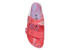 Birkenstock Womens Arizona Essentials Slide Sandal - Coral 14 Birkenstock Womens Arizona Essentials Slide Sandal - Coral -Fashion Feet Shop US 01 201446 05