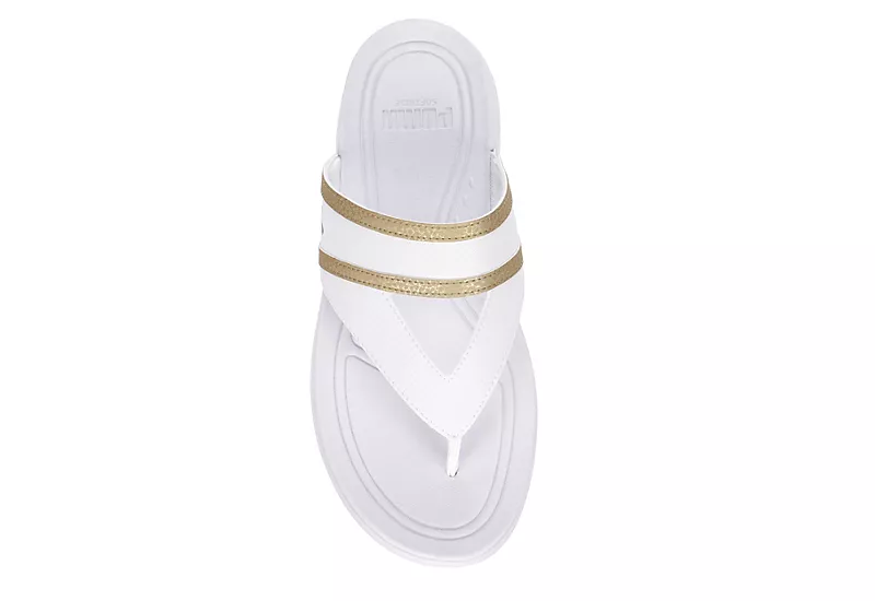 Puma Womens Softride Thong 2 Flip Flop Sandal - White 8 Puma Womens Softride Thong 2 Flip Flop Sandal - White - Image 6