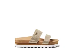 Reef Womens Banded Horizon Hi Slide Sandal - Champagne 10 Reef Womens Banded Horizon Hi Slide Sandal - Champagne -Fashion Feet Shop US 01 202484 01