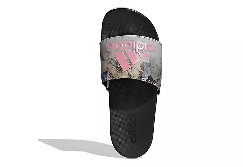 Adidas Womens Adilette Comfort Slide Sandal - Grey 6 Adidas Womens Adilette Comfort Slide Sandal - Grey - Image 4