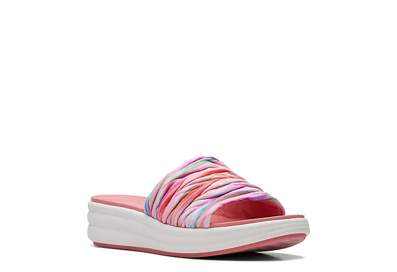 Clarks Womens Drift Petal Slide Sandal - Multicolor 3 Clarks Womens Drift Petal Slide Sandal - Multicolor
