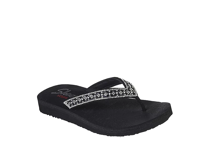 Skechers Womens Lotus Bae Flip Flop Sandal - Black 3 Skechers Womens Lotus Bae Flip Flop Sandal - Black