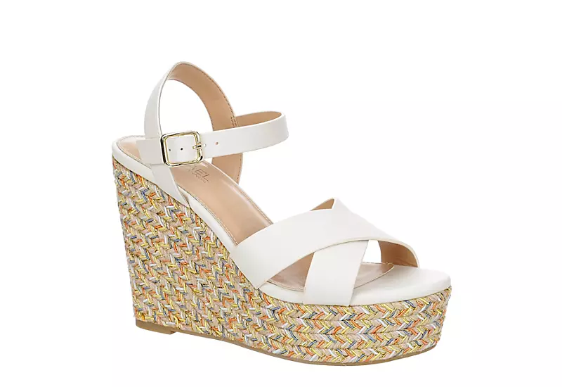 Michael By Michael Shannon Womens Luna Wedge Sandal - White 3 Michael By Michael Shannon Womens Luna Wedge Sandal - White