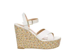 Michael By Michael Shannon Womens Luna Wedge Sandal - White 10 Michael By Michael Shannon Womens Luna Wedge Sandal - White -Fashion Feet Shop US 01 203329 01