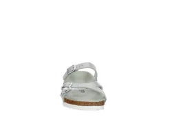 Birkenstock Womens Franca Vegan Footbed Sandal - Silver 11 Birkenstock Womens Franca Vegan Footbed Sandal - Silver -Fashion Feet Shop US 01 203366 02
