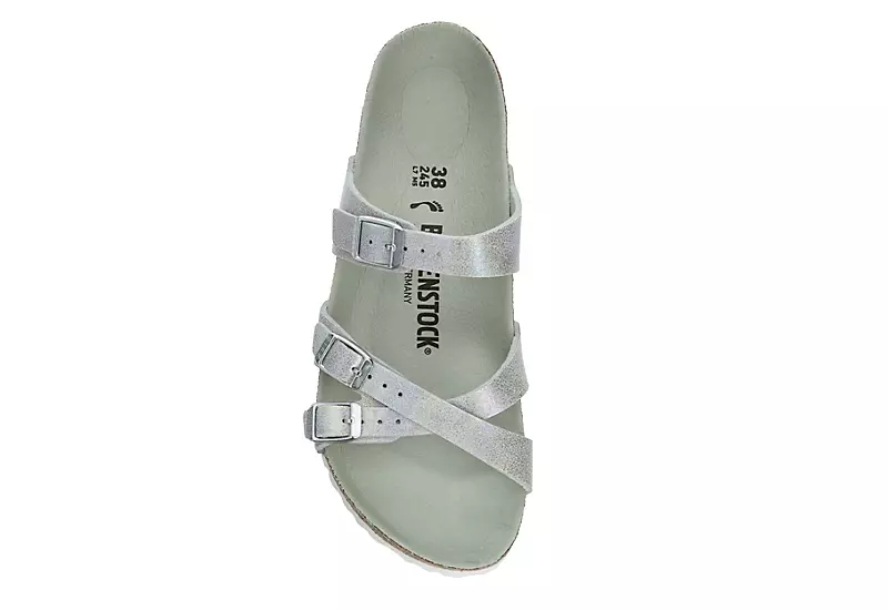 Birkenstock Womens Franca Vegan Footbed Sandal - Silver 8 Birkenstock Womens Franca Vegan Footbed Sandal - Silver - Image 6