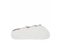 Birkenstock Womens Franca Vegan Footbed Sandal - Silver 15 Birkenstock Womens Franca Vegan Footbed Sandal - Silver -Fashion Feet Shop US 01 203366 06