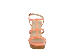 Michael By Michael Shannon Womens Natalia Wedge Sandal - Coral 11 Michael By Michael Shannon Womens Natalia Wedge Sandal - Coral -Fashion Feet Shop US 01 203419 02