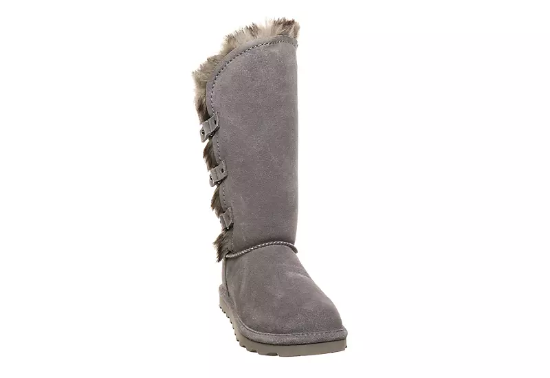 Bearpaw Womens Emery Fur Boot - Grey 5 Bearpaw Womens Emery Fur Boot - Grey - Image 3