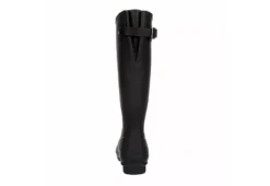 Hunter Boots Llc Womens Original Back Adj Gloss Rain Boot - Black -Fashion Feet Shop US 01 302431 04