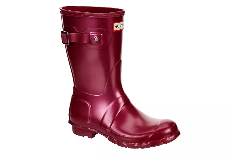 Hunter Boots Llc Womens Original Short Nebula Rain Boot - Burgundy 3 Hunter Boots Llc Womens Original Short Nebula Rain Boot - Burgundy