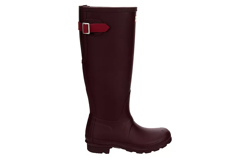 Hunter Boots Llc Womens Original Back Adj Rain Boot - Dark Red 4 Hunter Boots Llc Womens Original Back Adj Rain Boot - Dark Red - Image 2