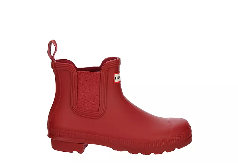 Hunter Boots Llc Womens Original Chelsea Rain Boot - Red 4 Hunter Boots Llc Womens Original Chelsea Rain Boot - Red - Image 2