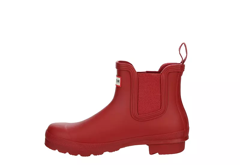 Hunter Boots Llc Womens Original Chelsea Rain Boot - Red 6 Hunter Boots Llc Womens Original Chelsea Rain Boot - Red - Image 4