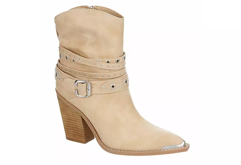 Michael By Michael Shannon Womens Dottie Western Boot - Beige 3 Michael By Michael Shannon Womens Dottie Western Boot - Beige