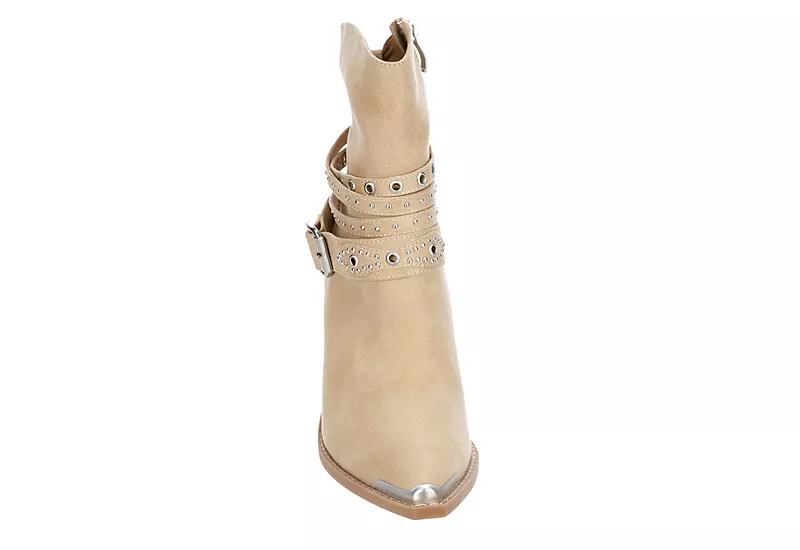 Michael By Michael Shannon Womens Dottie Western Boot - Beige 5 Michael By Michael Shannon Womens Dottie Western Boot - Beige - Image 3