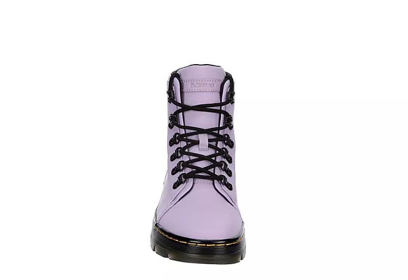 Dr. Martens Dr.martens Womens Combs Nylon Combat Boot - Lilac 5 Dr. Martens Dr.martens Womens Combs Nylon Combat Boot - Lilac - Image 3