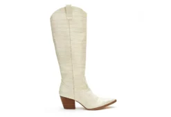 Coconuts Womens Jax Tall Western Boot - Ivory -Fashion Feet Shop US 01 303524 01