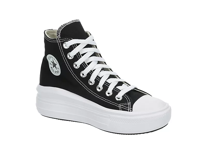 Converse Womens Chuck Taylor All Star Move High Top Sneaker - Black 3 Converse Womens Chuck Taylor All Star Move High Top Sneaker - Black