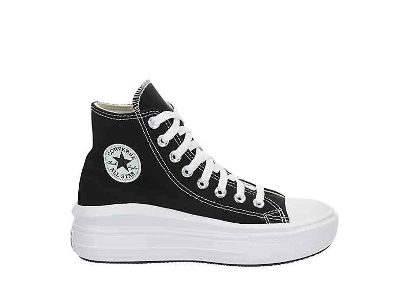 Converse Womens Chuck Taylor All Star Move High Top Sneaker - Black 4 Converse Womens Chuck Taylor All Star Move High Top Sneaker - Black - Image 2