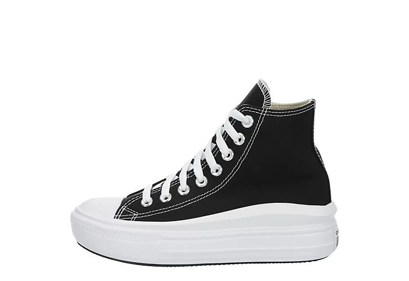 Converse Womens Chuck Taylor All Star Move High Top Sneaker - Black 6 Converse Womens Chuck Taylor All Star Move High Top Sneaker - Black - Image 4