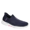 Skechers Womens Go Walk 6 Quick Fit Slip-ins Walking Shoe - Navy -Fashion Feet Shop US 01 401391 00