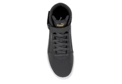 Puma Womens Carina 2.0 Chevron Mid Sneaker - Dark Grey -Fashion Feet Shop US 01 401446 05