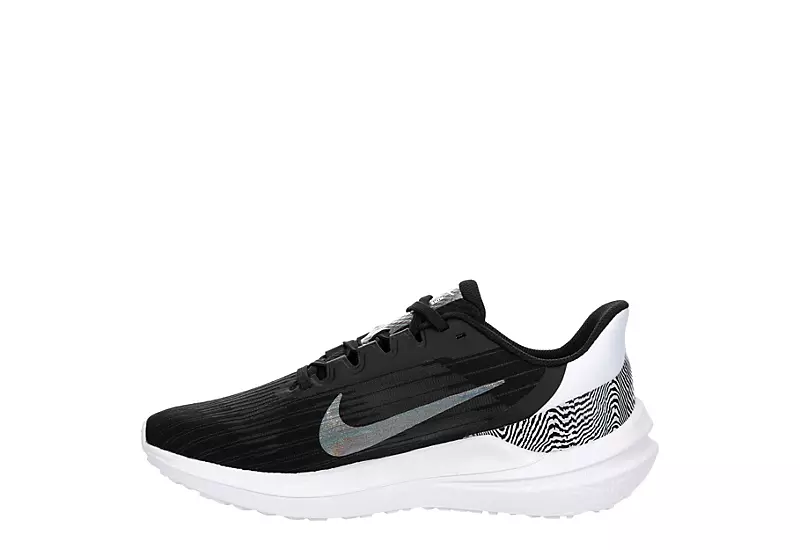 Nike Womens Air Zoom Winflo 9 Running Shoe - Black 6 Nike Womens Air Zoom Winflo 9 Running Shoe - Black - Image 4